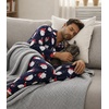 image:imageWiWi Bamboo Viscose Mens Pajamas Set Soft Button Down Cooling Sleepwear and Pants Knit Lounge PJs with Pockets SXXLAsanta Claus on Navy