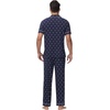 image:imageWiWi Bamboo Viscose Mens Pajamas Set Soft Button Down Cooling Sleepwear and Pants Knit Lounge PJs with Pockets SXXLCdeer on Navy