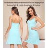 image:imageWiWi Bamboo Viscose Nightgowns for Women Cooling Sleepwear Moisture Wicking Night Sweats ReliefAqua