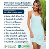 image:imageWiWi Bamboo Viscose Nightgowns for Women Cooling Sleepwear Moisture Wicking Night Sweats ReliefAqua