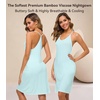 image:imageWiWi Bamboo Viscose Nightgowns for Women Cooling Sleepwear Moisture Wicking Night Sweats ReliefAqua
