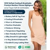 image:imageWiWi Bamboo Viscose Nightgowns for Women Cooling Sleepwear Moisture Wicking Night Sweats ReliefBeige