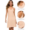image:imageWiWi Bamboo Viscose Nightgowns for Women Cooling Sleepwear Moisture Wicking Night Sweats ReliefBeige