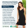 image:imageWiWi Bamboo Viscose Nightgowns for Women Cooling Sleepwear Moisture Wicking Night Sweats ReliefBlack