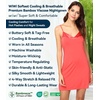 image:imageWiWi Bamboo Viscose Nightgowns for Women Cooling Sleepwear Moisture Wicking Night Sweats ReliefCoral