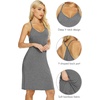 image:imageWiWi Bamboo Viscose Nightgowns for Women Cooling Sleepwear Moisture Wicking Night Sweats ReliefDark Heather Grey