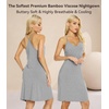 image:imageWiWi Bamboo Viscose Nightgowns for Women Cooling Sleepwear Moisture Wicking Night Sweats ReliefHeather Grey
