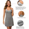 image:imageWiWi Bamboo Viscose Nightgowns for Women Cooling Sleepwear Moisture Wicking Night Sweats ReliefHeather Grey