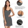image:imageWiWi Bamboo Viscose Nightgowns for Women Cooling Sleepwear Moisture Wicking Night Sweats ReliefIron Grey