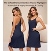 image:imageWiWi Bamboo Viscose Nightgowns for Women Cooling Sleepwear Moisture Wicking Night Sweats ReliefNavy