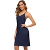 image:imageWiWi Bamboo Viscose Nightgowns for Women Cooling Sleepwear Moisture Wicking Night Sweats ReliefNavy
