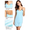 image:imageWiWi Bamboo Viscose Nightgowns for Women Cooling Sleepwear Moisture Wicking Night Sweats ReliefPale Blue