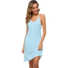 image:imageWiWi Bamboo Viscose Nightgowns for Women Cooling Sleepwear Moisture Wicking Night Sweats ReliefPale Blue