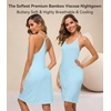image:imageWiWi Bamboo Viscose Nightgowns for Women Cooling Sleepwear Moisture Wicking Night Sweats ReliefPale Blue