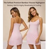 image:imageWiWi Bamboo Viscose Nightgowns for Women Cooling Sleepwear Moisture Wicking Night Sweats ReliefPink