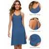 image:imageWiWi Bamboo Viscose Nightgowns for Women Cooling Sleepwear Moisture Wicking Night Sweats ReliefPrussian Blue