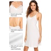 image:imageWiWi Bamboo Viscose Nightgowns for Women Cooling Sleepwear Moisture Wicking Night Sweats ReliefPure White