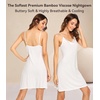 image:imageWiWi Bamboo Viscose Nightgowns for Women Cooling Sleepwear Moisture Wicking Night Sweats ReliefPure White