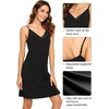 image:imageWiWi Bamboo Viscose Nightgowns for Women Cooling Sleepwear Moisture Wicking Night Sweats ReliefStyle Cblack