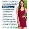 image:imageWiWi Bamboo Viscose Nightgowns for Women Cooling Sleepwear Moisture Wicking Night Sweats ReliefWine