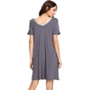 image:imageWiWi Bamboo Viscose Nightgowns for Women Short Sleeve V Neck Sleepwear Super Soft Sleep Dress Cool Plus Size Nightshirt S4XAdark Grey