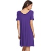 image:imageWiWi Bamboo Viscose Nightgowns for Women Short Sleeve V Neck Sleepwear Super Soft Sleep Dress Cool Plus Size Nightshirt S4XAlilac
