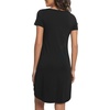 image:imageWiWi Bamboo Viscose Nightgowns for Women Short Sleeve V Neck Sleepwear Super Soft Sleep Dress Cool Plus Size Nightshirt S4XBblack Eye