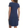 image:imageWiWi Bamboo Viscose Nightgowns for Women Short Sleeve V Neck Sleepwear Super Soft Sleep Dress Cool Plus Size Nightshirt S4XBdark Blue Eye