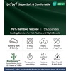 image:imageWiWi Bamboo Viscose Nightgowns for Women Short Sleeve V Neck Sleepwear Super Soft Sleep Dress Cool Plus Size Nightshirt S4XBdeep Green Eye