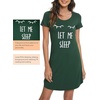 image:imageWiWi Bamboo Viscose Nightgowns for Women Short Sleeve V Neck Sleepwear Super Soft Sleep Dress Cool Plus Size Nightshirt S4XBdeep Green Eye