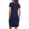 image:imageWiWi Bamboo Viscose Nightgowns for Women Short Sleeve V Neck Sleepwear Super Soft Sleep Dress Cool Plus Size Nightshirt S4XBnavy Eye