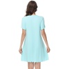 image:imageWiWi Bamboo Viscose Nightgowns for Women Short Sleeve V Neck Sleepwear Super Soft Sleep Dress Cool Plus Size Nightshirt S4XDaqua