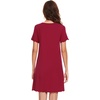 image:imageWiWi Bamboo Viscose Nightgowns for Women Short Sleeve V Neck Sleepwear Super Soft Sleep Dress Cool Plus Size Nightshirt S4XDgarnet