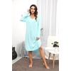 image:imageWiWi Bamboo Viscose Nightgowns for Women Soft Long Sleeve Sleep Shirt Nightshirts Cooling Pajamas Sleepwear S4XAaqua