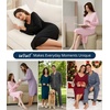 image:imageWiWi Bamboo Viscose Nightgowns for Women Soft Long Sleeve Sleep Shirt Nightshirts Cooling Pajamas Sleepwear S4XAcharcoal
