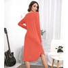 image:imageWiWi Bamboo Viscose Nightgowns for Women Soft Long Sleeve Sleep Shirt Nightshirts Cooling Pajamas Sleepwear S4XAcoral