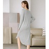 image:imageWiWi Bamboo Viscose Nightgowns for Women Soft Long Sleeve Sleep Shirt Nightshirts Cooling Pajamas Sleepwear S4XAheather Grey