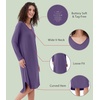 image:imageWiWi Bamboo Viscose Nightgowns for Women Soft Long Sleeve Sleep Shirt Nightshirts Cooling Pajamas Sleepwear S4XAlavender