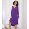 image:imageWiWi Bamboo Viscose Nightgowns for Women Soft Long Sleeve Sleep Shirt Nightshirts Cooling Pajamas Sleepwear S4XAlilac