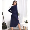 image:imageWiWi Bamboo Viscose Nightgowns for Women Soft Long Sleeve Sleep Shirt Nightshirts Cooling Pajamas Sleepwear S4XAnavy