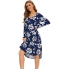 image:imageWiWi Bamboo Viscose Nightgowns for Women Soft Long Sleeve Sleep Shirt Nightshirts Cooling Pajamas Sleepwear S4XAnavy Floral