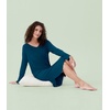 image:imageWiWi Bamboo Viscose Nightgowns for Women Soft Long Sleeve Sleep Shirt Nightshirts Cooling Pajamas Sleepwear S4XApeacock Blue