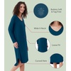 image:imageWiWi Bamboo Viscose Nightgowns for Women Soft Long Sleeve Sleep Shirt Nightshirts Cooling Pajamas Sleepwear S4XApeacock Blue