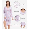 image:imageWiWi Bamboo Viscose Nightgowns for Women Soft Long Sleeve Sleep Shirt Nightshirts Cooling Pajamas Sleepwear S4XApeony on Gray