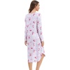 image:imageWiWi Bamboo Viscose Nightgowns for Women Soft Long Sleeve Sleep Shirt Nightshirts Cooling Pajamas Sleepwear S4XApeony on Gray