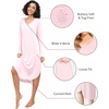 image:imageWiWi Bamboo Viscose Nightgowns for Women Soft Long Sleeve Sleep Shirt Nightshirts Cooling Pajamas Sleepwear S4XApink