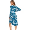 image:imageWiWi Bamboo Viscose Nightgowns for Women Soft Long Sleeve Sleep Shirt Nightshirts Cooling Pajamas Sleepwear S4XAteal Blue Floral