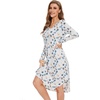 image:imageWiWi Bamboo Viscose Nightgowns for Women Soft Long Sleeve Sleep Shirt Nightshirts Cooling Pajamas Sleepwear S4XAwhiteGreen Dots
