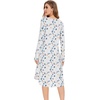 image:imageWiWi Bamboo Viscose Nightgowns for Women Soft Long Sleeve Sleep Shirt Nightshirts Cooling Pajamas Sleepwear S4XAwhiteGreen Dots