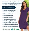 image:imageWiWi Bamboo Viscose Nightgowns for Women Soft Long Sleeve Sleep Shirt Nightshirts Cooling Pajamas Sleepwear S4XBdark Purple